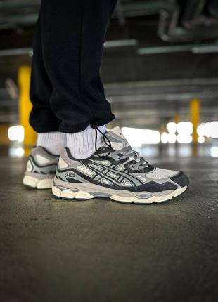 Чоловічі кросівки asics gel-nyc beige brown асікс бежевого з коричневим кольорів