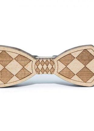 Деревянная галстук бабочка gofin ромбики gbdk-5021 (bbx)