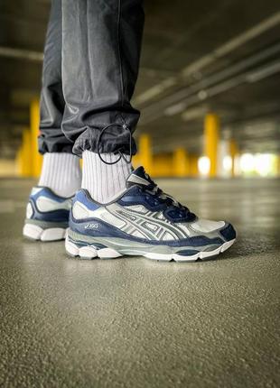 Чоловічі кросівки asics gel-nyc navy steel асікс синього кольору