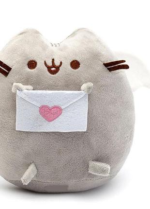 Набор мягкая игрушка pusheen cat с письмом gray и детский силиконовый браслет от комаров (n-1089) (bbx)