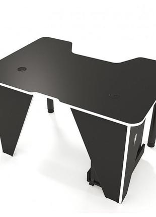 Геймерський ігровий стіл zeus ivar-1400, чорний/білий (bbx)