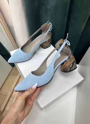 Туфлі жіночі з натуральної шкіри і замши