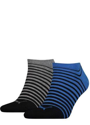 Шкарпетки puma unisex sneaker 2p чорний, синій, білий уні 39-42