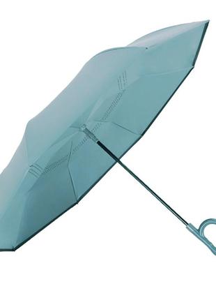 Зонт наоборот женский up-brella 1166 голубой (11203-64615) (bbx)