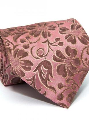 Краватка zagi з квітами рожева zn-1824