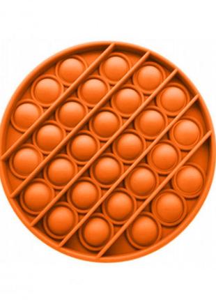 Игрушка детская pop it антистресс силиконовый круглый оранжевый (a4104og) (bbx)