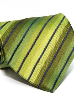 Зеленый галстук zagi в полоску zn-1899
