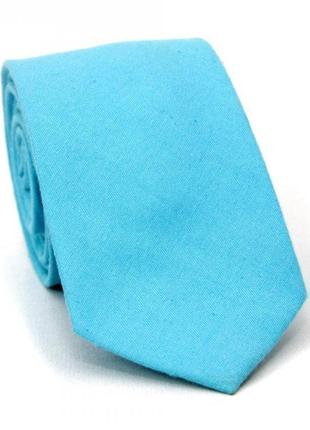 Краватка gofin вузький матовий блакитний 5,5 см mgk-25006 (bbx)