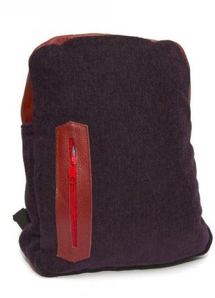 Червоно-фіолетовий тканинний рюкзак gofin smr-22027