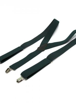 Подтяжки gofin suspenders y образные 3.5 см зеленые (pbp-4653)