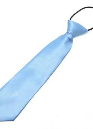 Детский голубой галстук gofin однотонный fgnd-2211