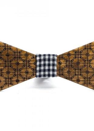 Деревянная галстук бабочка gofin с гравировкой gbdh-8212 (bbx)