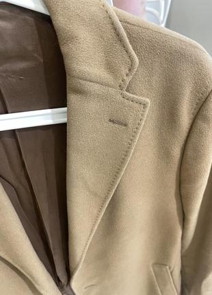 Пальто massimo dutti коричневое шерсть кашемир качественное