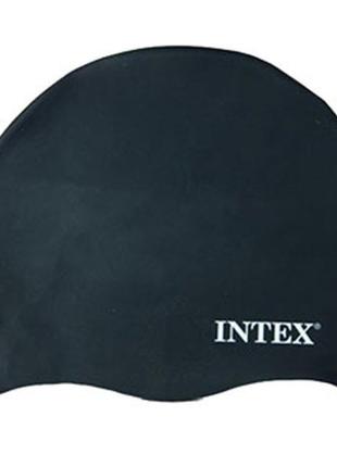 Шапочка для плавания intex черная (bbx)