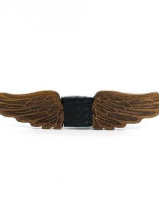 Деревянная галстук бабочка gofin темная крылья gbdh-8243