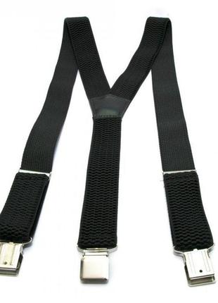 Удлиненные подтяжки gofin suspenders y образные 4 см черные (pbp-4657) (bbx)