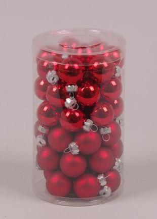 Кульки скляні flora d-2,5 см. 48 шт.(44516) (bbx)