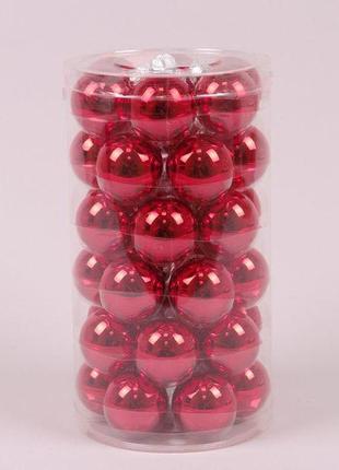 Кульки скляні flora d-3,8 см. 36 шт.(44573) (bbx)