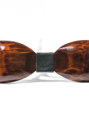Деревянная галстук бабочка gofin объемная темная gbdh-8040