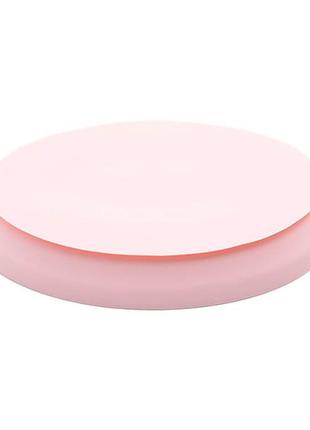 Набор силиконовый половник  21 х 6.5 см оранжевый и силиконовая тарелка коврик 22 х 15 см розовый (vol-988)5 фото