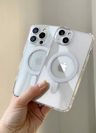 Прозорий чохол magsafe з магнітом для iphone 11/12/13/14/15/16 pro max