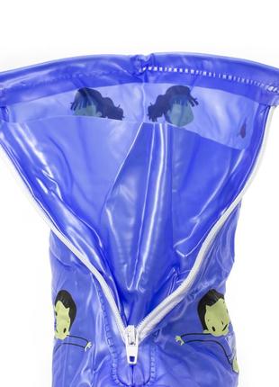 Детские резиновые бахилы lesko от дождя р. 34-35 спорт синий (3717-12079) (bbx)4 фото