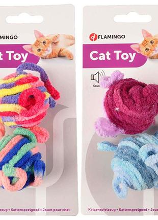 Игрушка для котов flamingo woolen balls  (5400585039733) (bbx)1 фото