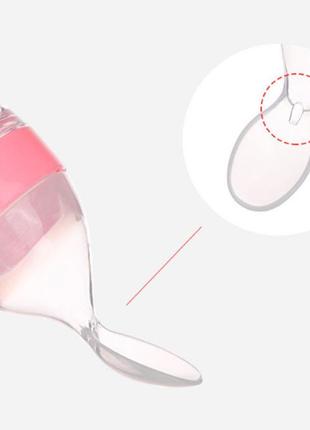 Набор подвесная сумка для коляски 35х11х15 см серая и бутылка-ложка для кормления розовая (vol-1410) (bbx)8 фото