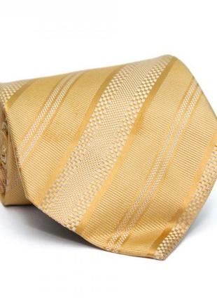 Желтый мужской галстук giorgio armani в полоску zn-1802