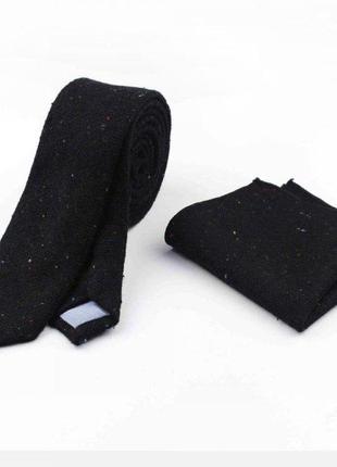 Набор gofin  галстук, платок черный ngp-5604 (bbx)