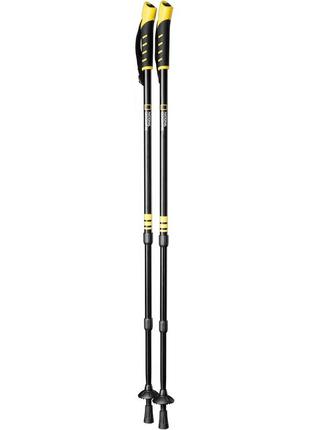 Трекінгові палиці national geographic anti-shock walking poles 66,5-135 см чорний з жовтим (bbx)