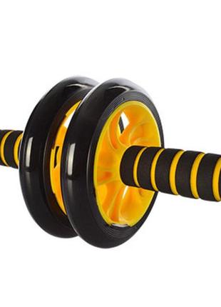 Тренажер колесо для пресса profi желтый (bbx)