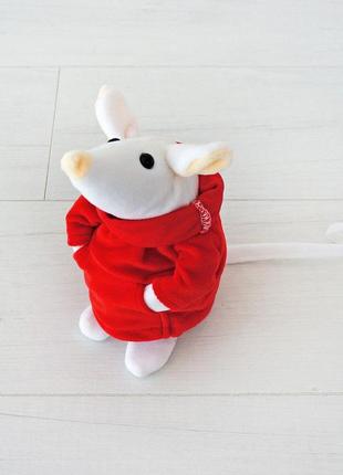 Мягкая игрушка kidsqo мышонок скиппи 15cм белый с красным (kd176) (bbx)