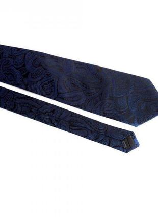 Краватка чоловіча темно-синій c візерунок gin-23292 фото