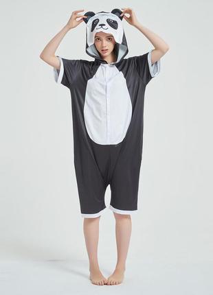 Кігурумі доросла bearwear панда літня (льодяний шовк) l 168 — 173 см чорний (1000232-l) (bbx)