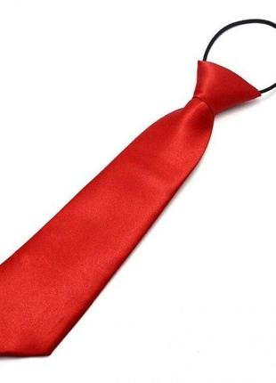 Детский красный галстук gofin однотонный fgnd-2206