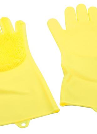 Перчатки силиконовые многофункциональные volro желтый (vol-530)