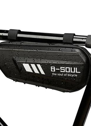 Велосипедная сумка на раму b-soul черная (bbx)3 фото