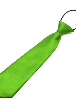 Детский зеленый галстук gofin однотонный fgnd-2213