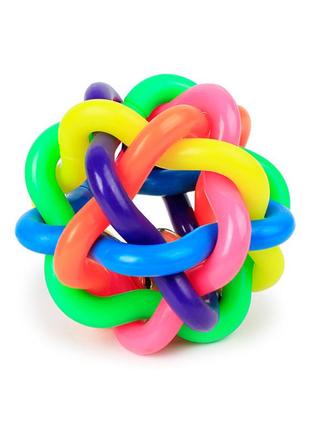 Іграшка м'яч гумовий плетений для собак pipitao 061111 70 см multi різнобарвний (5416-17280) (bbx)