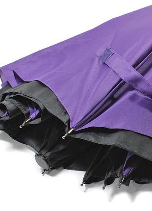 Розумна парасолька навпаки up-brella фіолетова (2907-13269) (bbx)4 фото