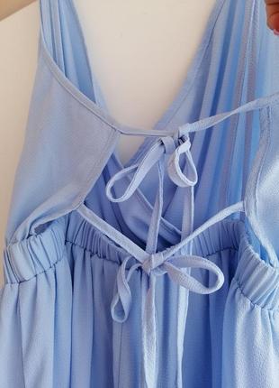 Плаття жіноче блакитне з розрізами6 фото