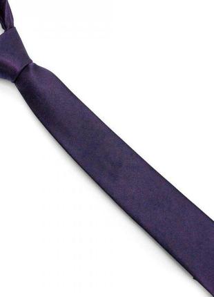 Краватка gofin вузький фіолетовий однотонний fgn-14