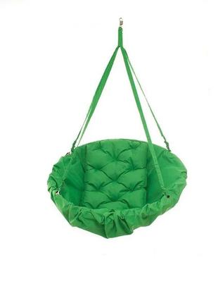 Підвісне крісло садова гойдалка coolki оксфорд 600 зелений (діаметр 100 см)