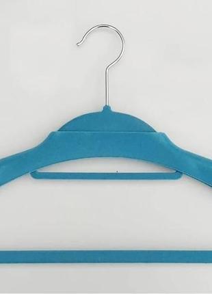 Вішалка з велюровим покриттям hoz костюм mms-r85340 46 см синій (sk000116) (bbx)