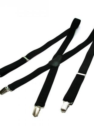 Подтяжки gofin suspenders х образные черные (pbxx-5922)