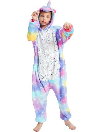 Пижама кигуруми детская bearwear единорог звездное небо пурпур (на молнии) m 115 - 125 см фиолетовый