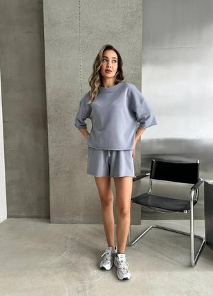 Стильный спортивный костюм футболка шорты3 фото