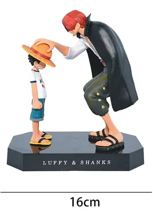Фігурка статуетка з аніме one piece шанкс і луффі з солом'яним капелюхом
