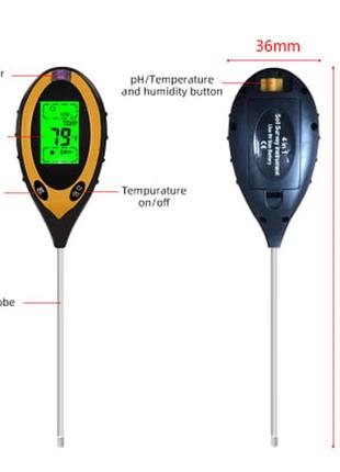 Тестер ph ґрунту тестер ґрунту вимірник вологості ph аналіз температури